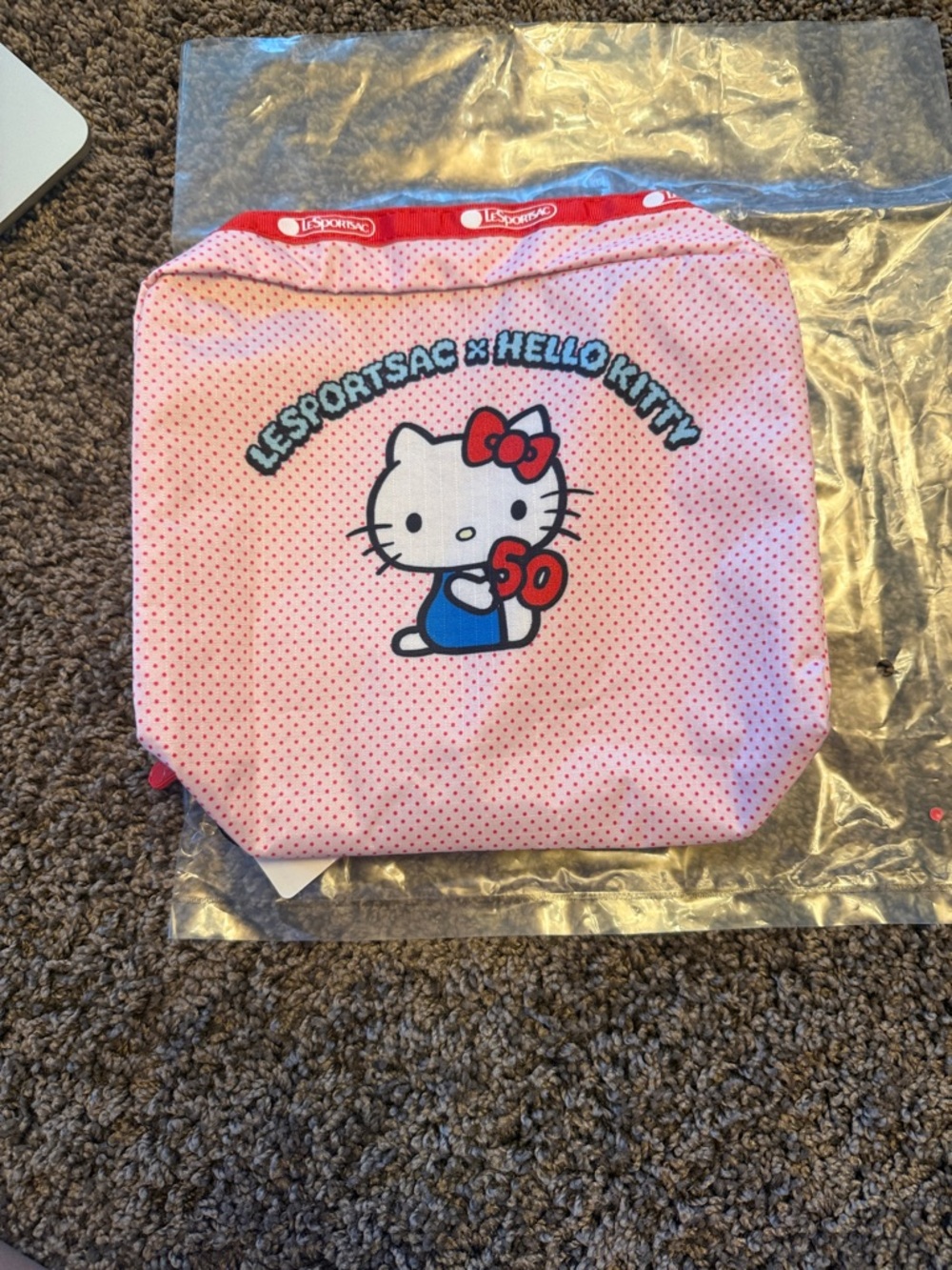 New lesportsac x hello kitty 50th anniversary pouch makeup bag - Picture 5 of 5